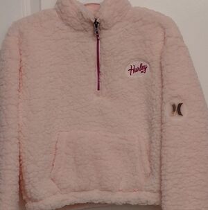 Hurley Kids Light Pink Fleece Puffer Jacket